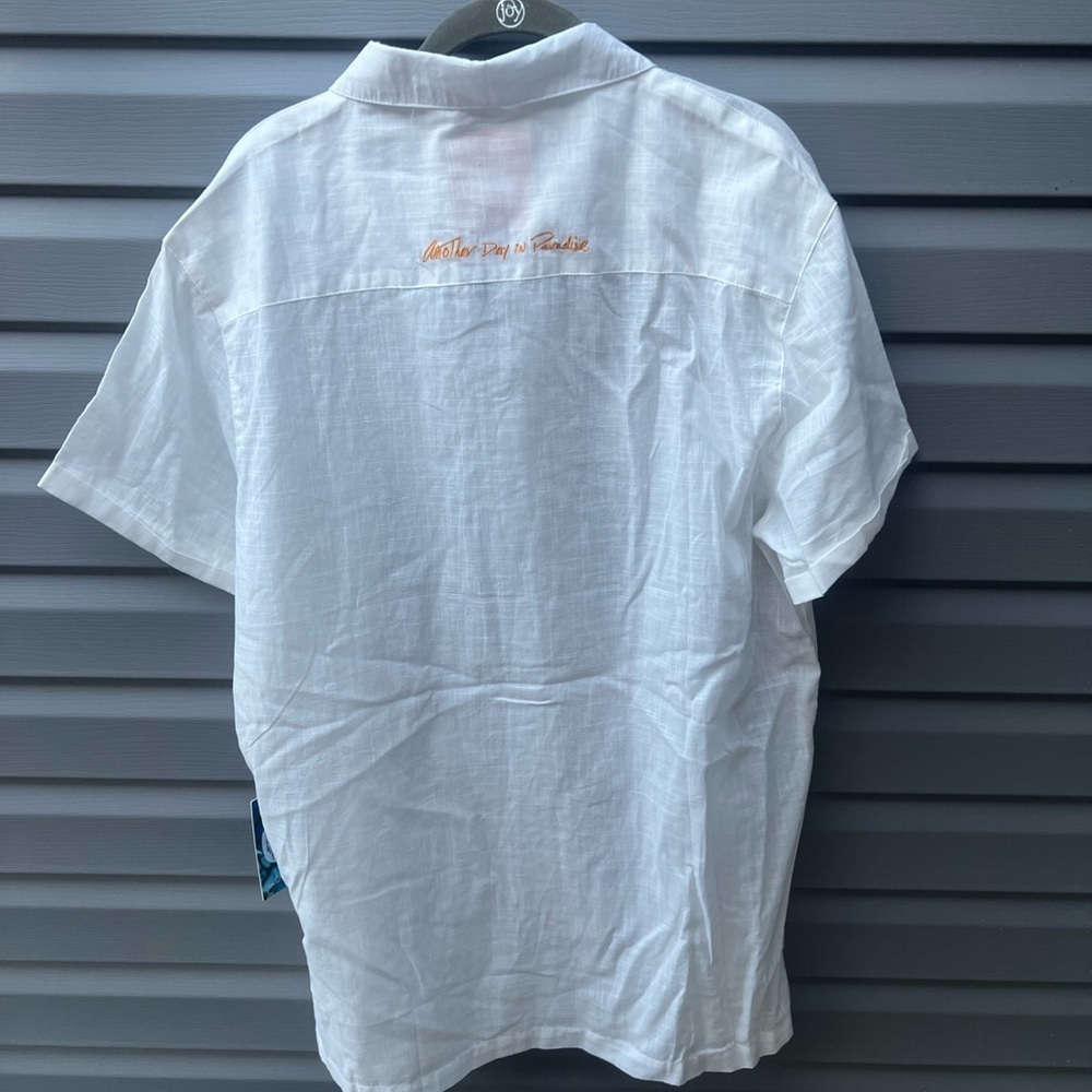 Lucky to love here Classic White Men's Shirt size M 100% cotton - Picture 5 of 9